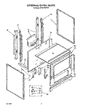EXTERNAL OVEN Diagram and Parts List for SF304BSWW0  Whirlpool Range