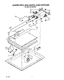 BURNER BOX, GAS VALVES, AND SWITCHES Diagram and Parts List for SC8630EWW2  Whirlpool Cooktop