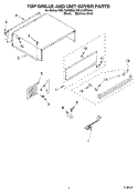 TOP GRILLE AND UNIT COVER PARTS Diagram and Parts List for KBLC36FKB02  KitchenAid Refrigerator
