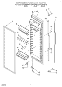 REFRIGERATOR DOOR Diagram and Parts List for KSRS25FGBL02  KitchenAid Refrigerator