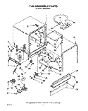 TUB ASSEMBLY Diagram and Parts List for TUD2000W3  Whirlpool Dishwasher