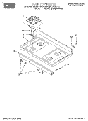 COOKTOP Diagram and Parts List for FGS337GN1  Roper Range