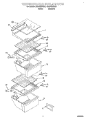 REFRIGERATOR SHELF Diagram and Parts List for CS22AEXHN01  Crosley Refrigerator