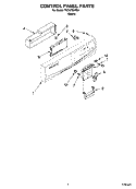 Part Location Diagram of WP8576097 Whirlpool Control Panel