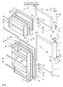 DOOR Diagram and Parts List for TT14DKXEW10  Estate Refrigerator