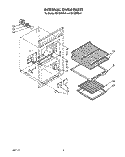 INTERNAL OVEN Diagram and Parts List for SB100PES2  Whirlpool Range