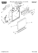 FRAME AND CONSOLE Diagram and Parts List for RUD3006DB2  Roper Dishwasher