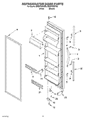 REFRIGERATOR DOOR Diagram and Parts List for ED2GTQXKQ00  Whirlpool Refrigerator