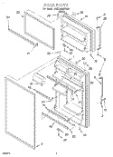 DOOR Diagram and Parts List for 3VET19GMFW02  Whirlpool Refrigerator