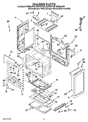 CHASSIS PARTS Diagram and Parts List for SF265LXTB0  Whirlpool Range