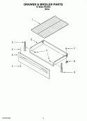 DRAWER & BROILER PARTS Diagram and Parts List for IRE32303  Inglis Range