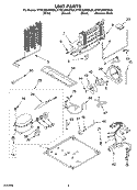 UNIT Diagram and Parts List for KTRC22EKBL00  KitchenAid Refrigerator