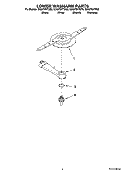 LOWER WASHARM PARTS Diagram and Parts List for GU2370XTST0  Whirlpool Dishwasher