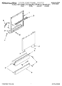 DOOR AND PANEL Diagram and Parts List for KUDR25SHBT0  KitchenAid Dishwasher