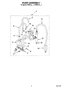 PUMP ASSEMBLY Diagram and Parts List for 4KPES100PM1  KitchenAid Coffee Maker