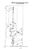 BRAKE AND DRIVE TUBE Diagram and Parts List for KAWE950VAL0  KitchenAid Washer