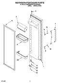 REFRIGERATOR DOOR PARTS Diagram and Parts List for ID5HHEXTQ00  Whirlpool Refrigerator