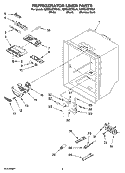REFRIGERATOR LINER PARTS Diagram and Parts List for KBRS20ETWH01  KitchenAid Refrigerator