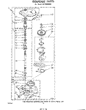 GEARCASE Diagram and Parts List for LA7700XPW1  Whirlpool Washer