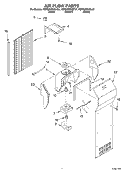AIR FLOW Diagram and Parts List for KSRG22FKBL01  KitchenAid Refrigerator