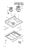 COOKTOP Diagram and Parts List for FEP330VL1  Whirlpool Range