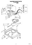 MACHINE BASE PARTS Diagram and Parts List for IS44000  Inglis Washer