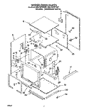 UPPER OVEN Diagram and Parts List for RB170PXYB7  Whirlpool Wall Oven