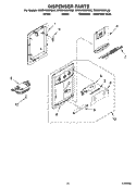DISPENSER PARTS, OPTIONAL PARTS Diagram and Parts List for GR2SHWXPS02  Whirlpool Refrigerator