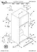 CABINET, LITERATURE Diagram and Parts List for ET18LKXHT00  Whirlpool Refrigerator