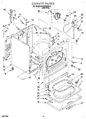 CABINET Diagram and Parts List for KGYE679BBL0  KitchenAid Dryer