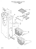 FREEZER LINER Diagram and Parts List for 7ED25DQXFW01  Whirlpool Refrigerator