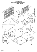 UNIT Diagram and Parts List for KTRP18KDAL00  Whirlpool Refrigerator