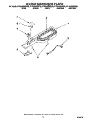 WATER DISPENSER PARTS, OPTIONAL PARTS Diagram and Parts List for KTRA22EMBT02  KitchenAid Refrigerator