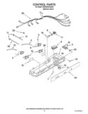 CONTROL PARTS Diagram and Parts List for 6GD5SHGXSS08  Whirlpool Refrigerator