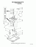 MACHINE BASE PARTS Diagram and Parts List for LTE5243DQ9  Whirlpool Washer Dryer Combo