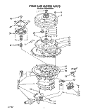 PUMP AND MOTOR Diagram and Parts List for KUDA220TWH5  KitchenAid Dishwasher