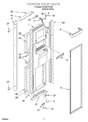 FREEZER DOOR Diagram and Parts List for GD25SFXHS03  Whirlpool Refrigerator