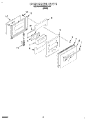 OVEN DOOR Diagram and Parts List for SB100PEDB2  Whirlpool Wall Oven