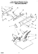 TOP AND CONSOLE, LIT/OPTIONAL Diagram and Parts List for GLER5434BW1  Whirlpool Dryer