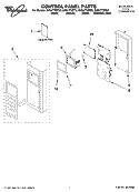 CONTROL PANEL PARTS Diagram and Parts List for GH6177XPB3  Whirlpool Microwave