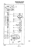 GEAR CASE PARTS Diagram and Parts List for LA3400XMW3  Whirlpool Washer