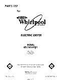 SECTION Diagram and Parts List for LE5780XKW1  Whirlpool Dryer