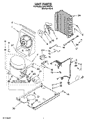 UNIT PARTS, OPTIONAL PARTS (NOT INCLUDED) Diagram and Parts List for KUIC18NNTS0  KitchenAid Ice Maker