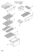 SHELF Diagram and Parts List for ET09PCXHW00  Whirlpool Refrigerator