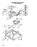 MACHINE BASE Diagram and Parts List for KAWE564WAL3  KitchenAid Washer