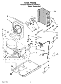 UNIT PARTS, OPTIONAL PARTS (NOT INCLUDED) Diagram and Parts List for GI15NFRTB0  Whirlpool Ice Maker