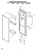 REFRIGERATOR DOOR PARTS Diagram and Parts List for KSRP22FNBL01  KitchenAid Refrigerator