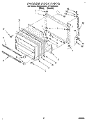 FREEZER DOOR Diagram and Parts List for RT18DKXBL01  Roper Refrigerator