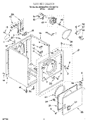 SECTION Diagram and Parts List for REX4625EW0  Roper Dryer