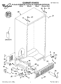 CABINET, LITERATURE Diagram and Parts List for GC5THGXLB00  Whirlpool Refrigerator